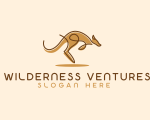 Safari Kangaroo Animal logo design