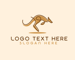 Wilderness - Safari Kangaroo Animal logo design