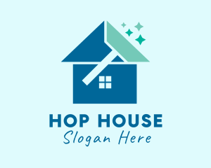 House Cleaning Wiper logo design