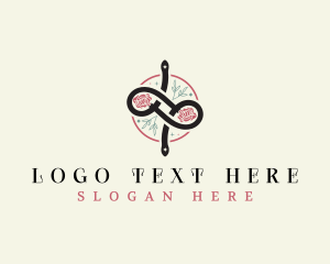 Boho Floral Snake logo