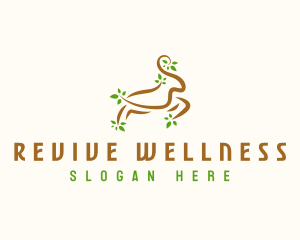 Wellness Ram Tree logo design