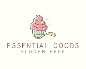 Spoon Cupcake Pastry logo design