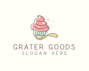 Spoon Cupcake Pastry logo design