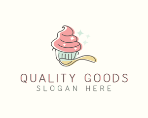 Spoon Cupcake Pastry logo design