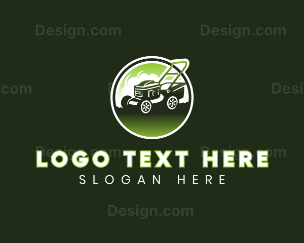 Lawn Mower Garden Care Logo