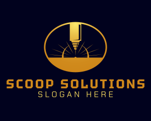 Laser Cutting Tool  logo design