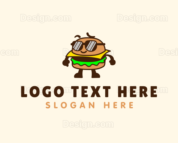 Sunglasses Burger Food Logo