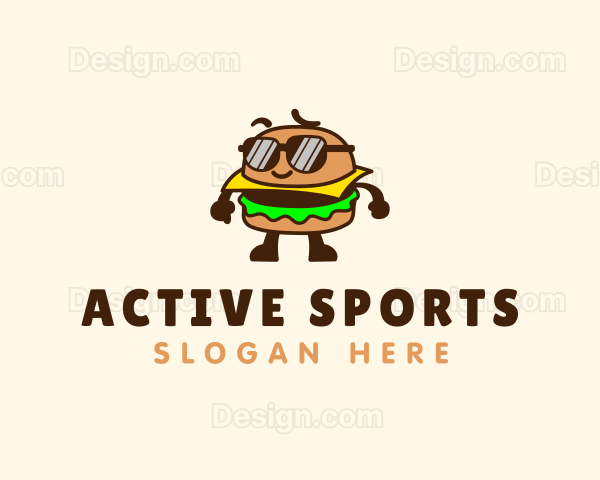 Sunglasses Burger Food Logo