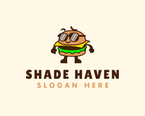 Sunglasses Burger Food logo design