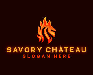 Chicken Fire Barbeque logo design