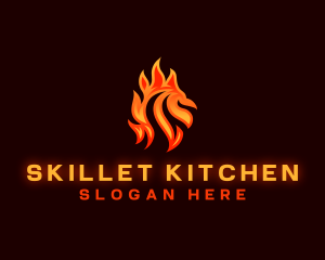 Chicken Fire Barbeque logo design