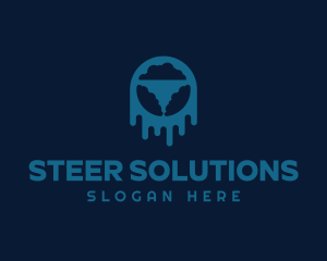 Steering Wheel Car Wash logo design