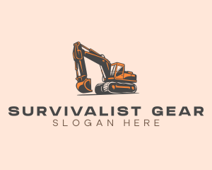 Excavator Heavy Machinery logo design