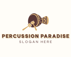 Djembe Drummer Percussion logo