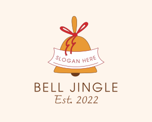 Ribbon Bell Ornament logo design