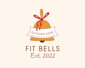 Ribbon Bell Ornament logo design