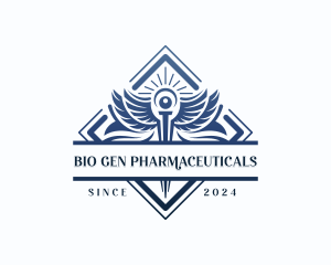 Pharmaceutical Lab Caduceus logo design