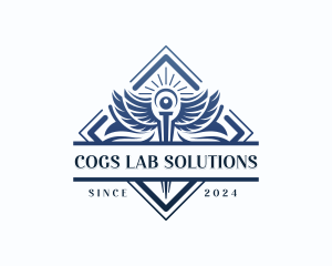 Pharmaceutical Lab Caduceus logo design