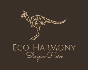 Beige Geometric Kangaroo logo