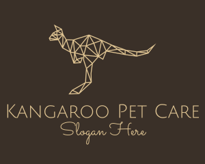 Beige Geometric Kangaroo logo