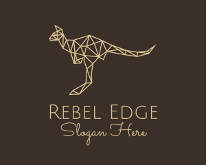 Beige Geometric Kangaroo logo