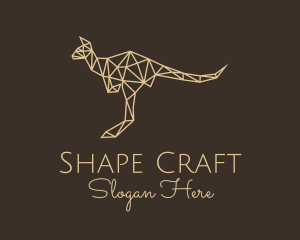 Beige Geometric Kangaroo logo