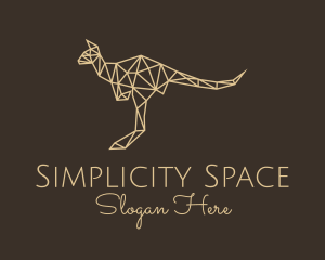 Beige Geometric Kangaroo logo