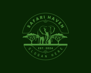 Wild Safari Elephant logo design