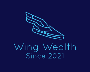 Winged Slip-On Sneaker  logo design