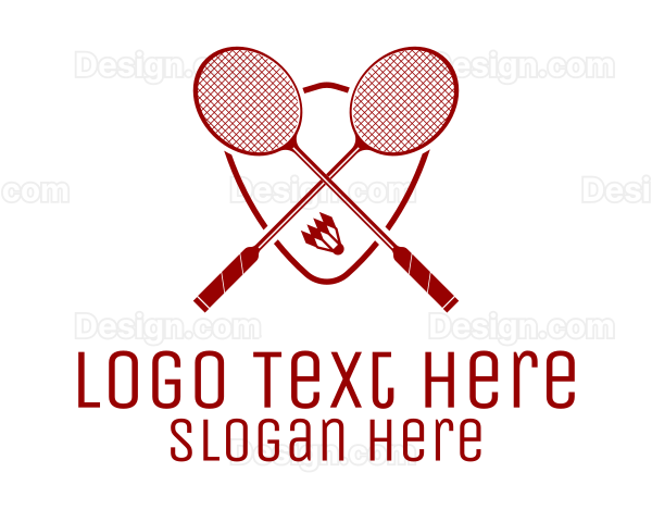 Badminton Shuttlecock Rackets Logo