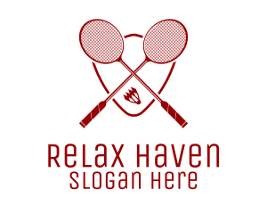 Badminton Shuttlecock Rackets logo