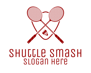 Badminton Shuttlecock Rackets logo