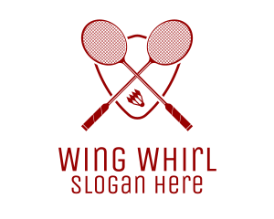 Badminton Shuttlecock Rackets logo