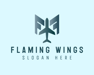 Modern Airplane Wings logo design