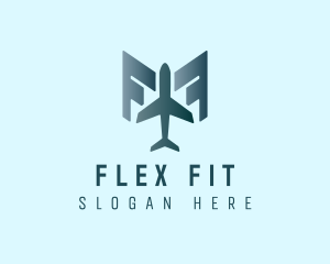 Modern Airplane Wings logo design