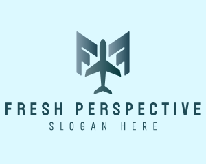 Modern Airplane Wings logo
