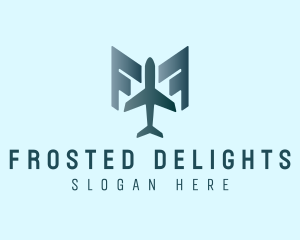 Modern Airplane Wings logo design