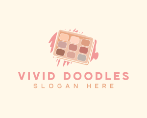 Salon Makeup Palette Eyeshadow logo design