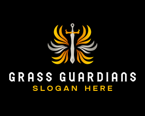 Guardian Wing Sword logo design