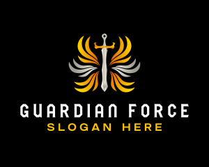 Guardian Wing Sword logo design