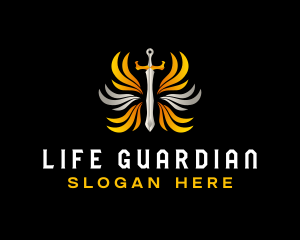 Guardian Wing Sword logo design