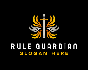 Guardian Wing Sword logo design