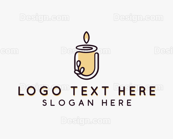 Spa Candle Decoration Logo