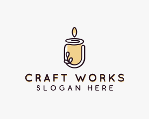 Spa Candle Decoration logo design