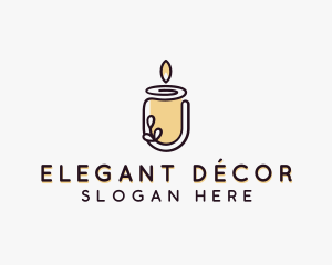 Spa Candle Decoration logo design