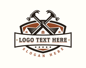 Hammer Roofing Construction Logo