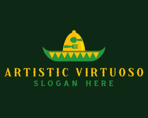 Mexican Sombrero Hat logo design