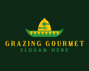 Mexican Sombrero Hat logo design