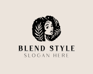 Hair Styling Salon Woman logo design