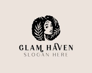 Hair Styling Salon Woman logo design